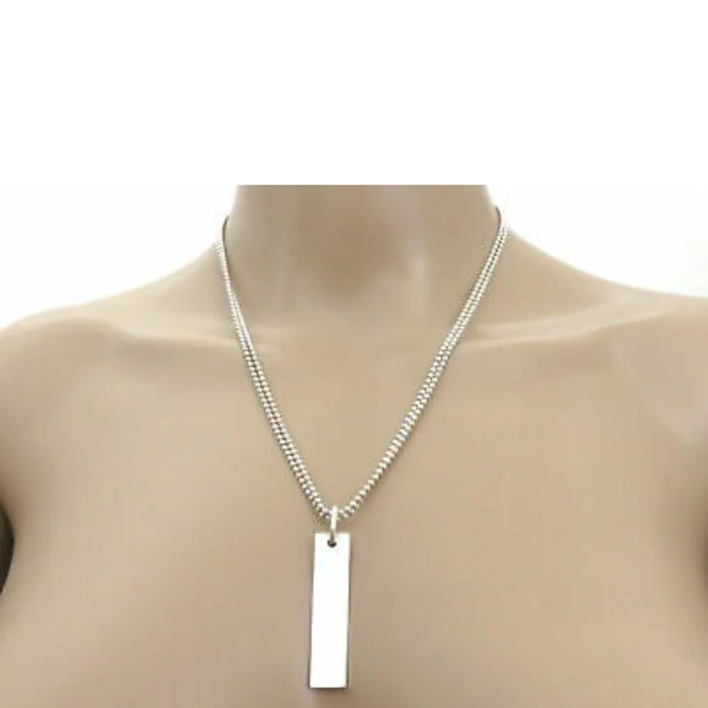 - RARE GUCCI STATEMENT BAR NECKLACE STERLING SILVER 925